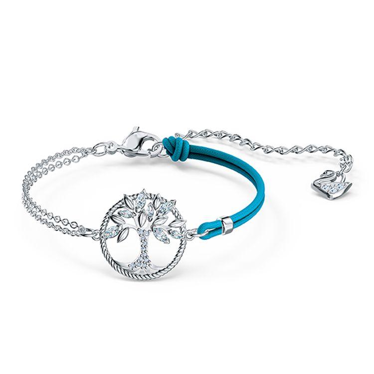 Swarovski Swa Symbol Brilliant Tree Of Life Crystal Bracelet Women bracelet Blue 5521494 Box (Random Color),F,Blue