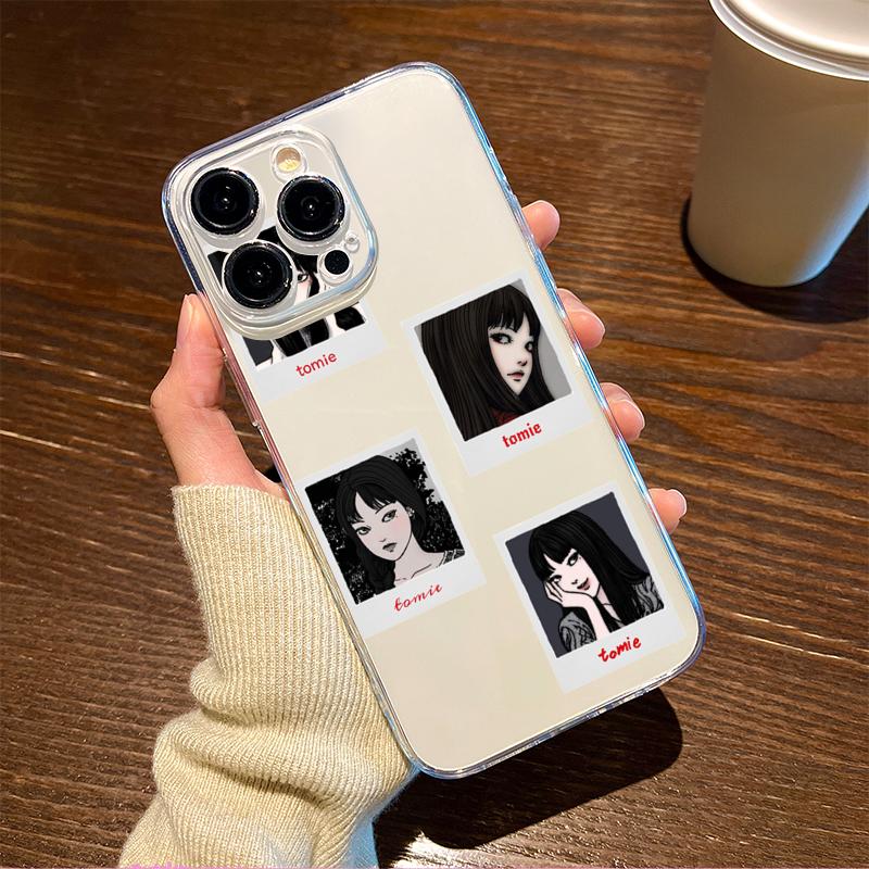 Tomie cool comics girl pattern design Phone Case Transparent Phone Case For iPhone 16 15 14 13 12 11 Pro Max XR Plus