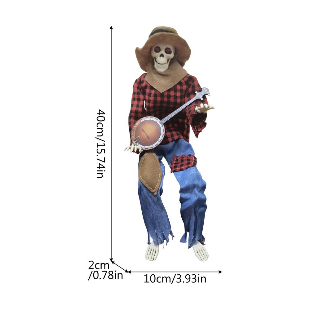 Spooky Skeleton Figurine Halloween Spooky Skull Figurines Decor Portable Design Desktop Decor For Fireplaces Tables Shelves