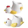 Porcelánové držáky na vejce Roztomilý a pevný design kuřete nebo kachny Podnos na vejce Ideální pro rodinné brunche nebo setkání s přáteli