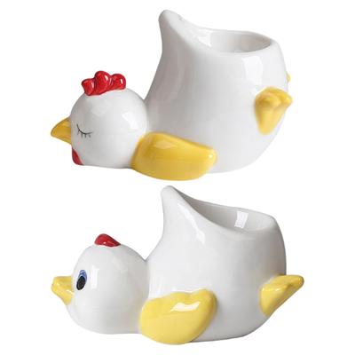 Porcelain Eggs Holders Cute And Sturdy Chicken or Duck Design Eggs Tray Ideal For Family Brunches Or Friend Gatherings
