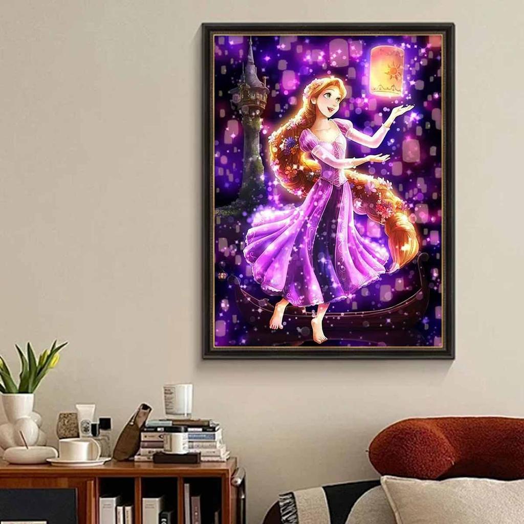 5D Diy Diamond Painting Princess and Lanterns Full Drill Rhinestones Mosaic Embroidery Handmade Products Home Decor Gift