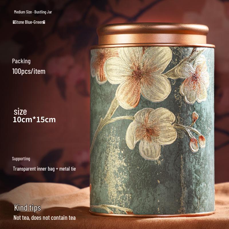 Exquisite High-End Tea Storage Box for Flower, Black, Green, and White Teas - Sealed Jar with Premium Gift Packaging