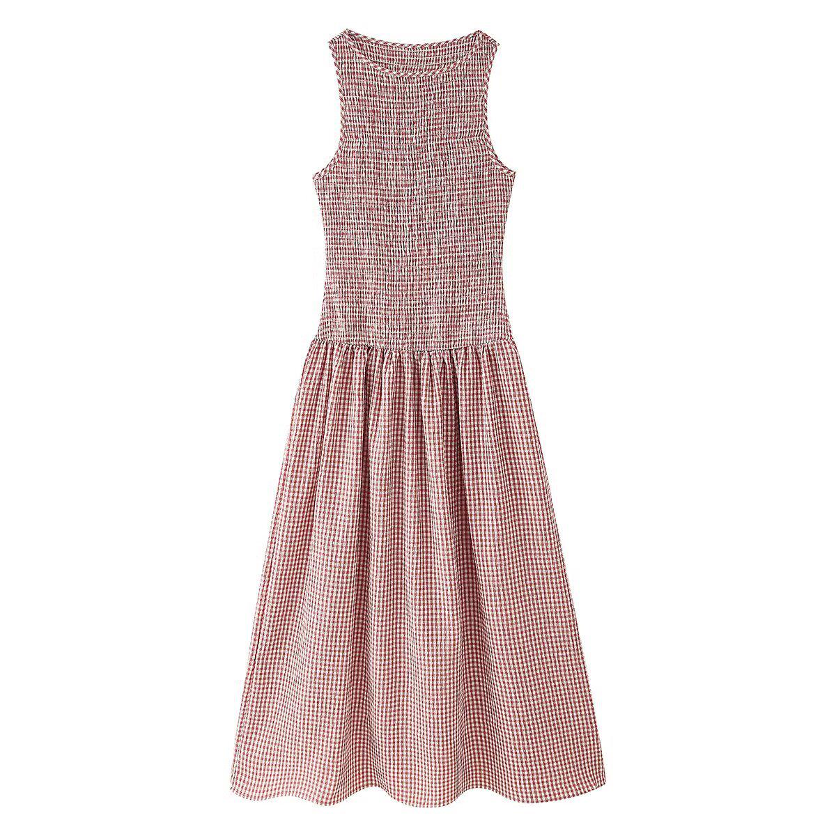 

2025 Spring Women s European & American Plaid Midi Dress - Fashionable & Chic S