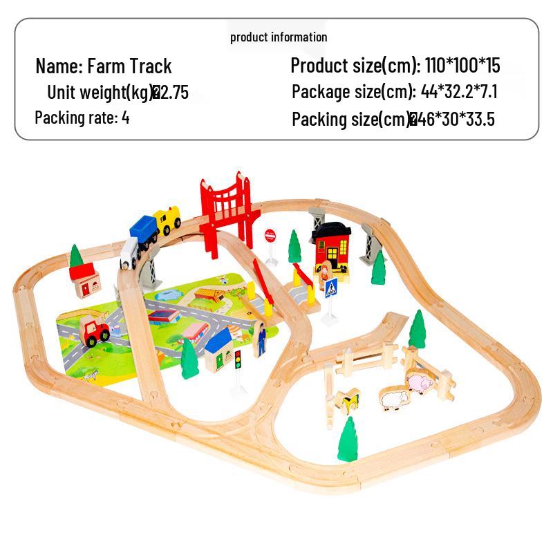 Electric Thomas Wooden Train & Magnetic Track Set - Beech Wood Assembly Toy