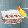 Parrot Feeder Container Easy To Install Splash Proof Bird Food Bowl Feeding Dish for Lovebirds Parakeets Other Birds Cockatiels