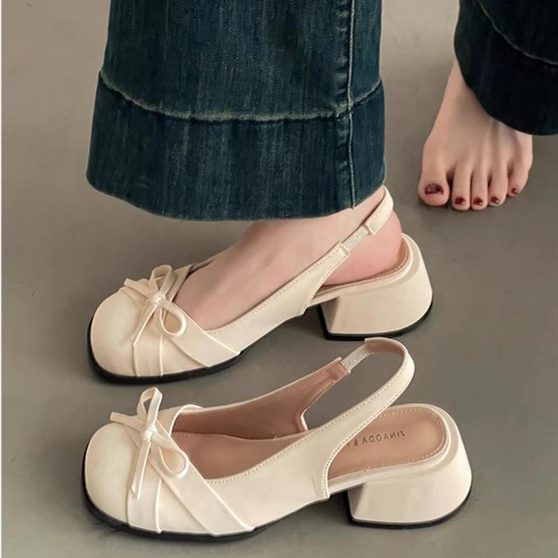 Fashion Women High Heels Sandals Dress Mary Janes Shoes Fashion Chunky Pumps Woman Slippers 2025 Summer Trend Brand Sandalias De Mujer