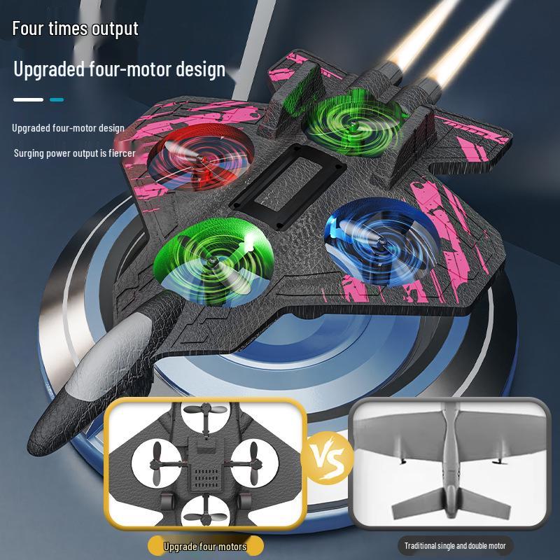 Popular Children's Remote Control Airplane Toy - Long Battery Life, Stunt Capable Fighter Drone Gift Box