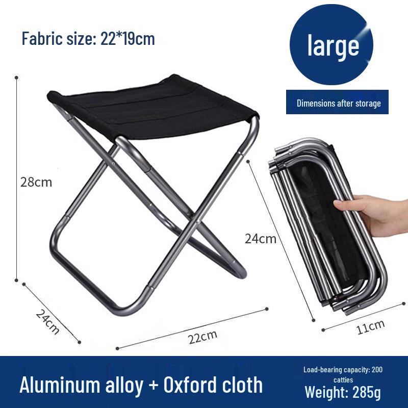 Portable Outdoor Folding Stool for Travel, Camping, Fishing, and Queueing.