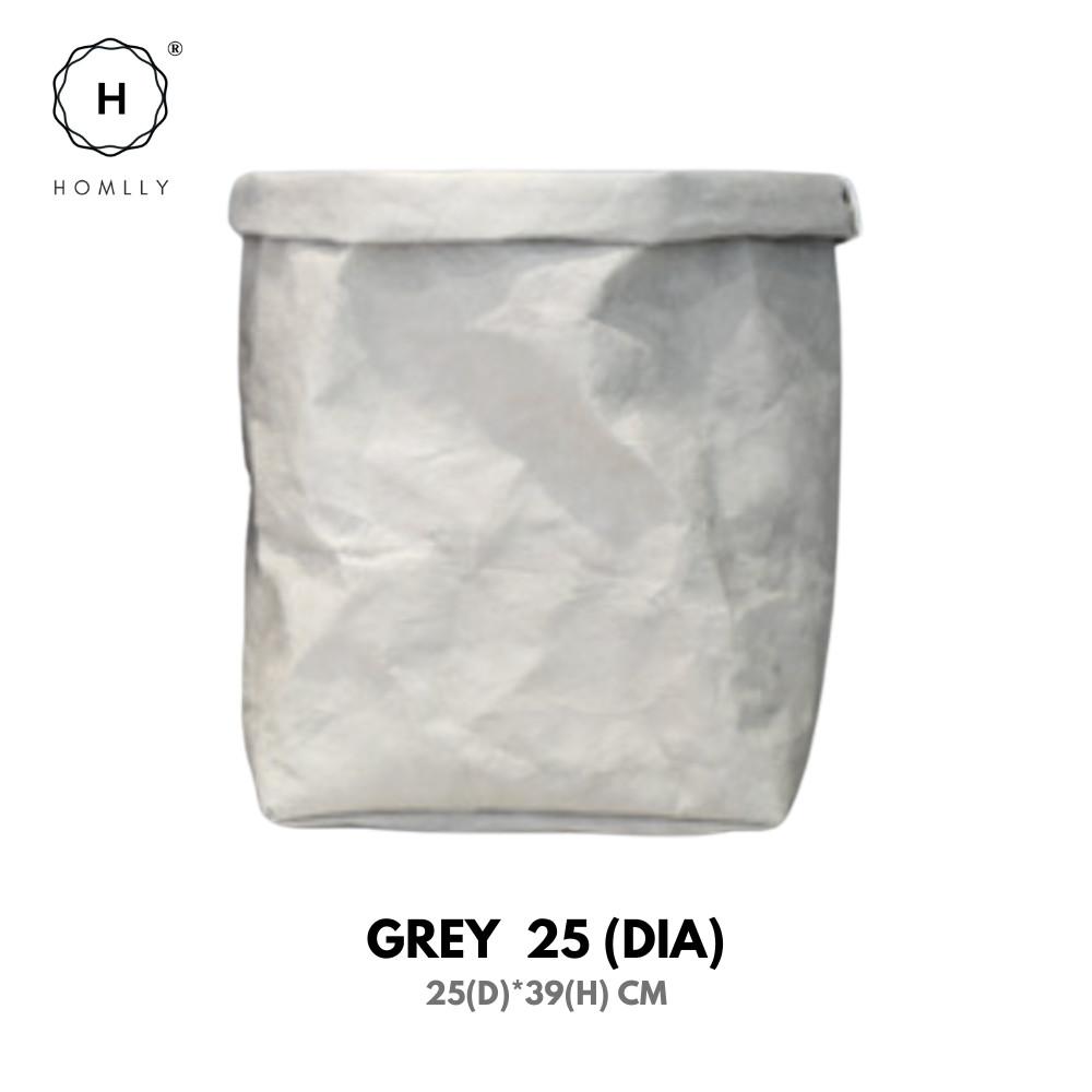 Homlly Sunii Multi Purpose Washable Reusable Kraft Paper Bag for Storage Basket, Flowerpot, Organizer