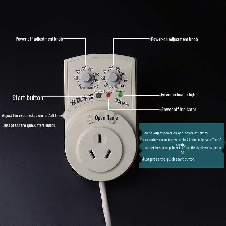 Damingxing Energooszczędny Timer Kontroli Temperatury do Lodówek i Zamrażarek