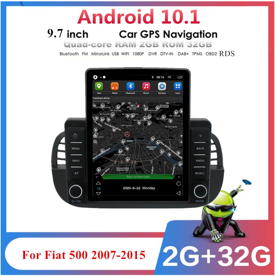 9.5" 2+32GB Vertical Android 10.1 Stereo Radio GPS Navigation For 07-15 Fiat 500