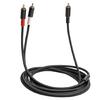 Speakers Audiophiles Cable 1 Male to 2 Male Y Adapter Splitter Gold Plated Connectors Stereo Audiophiles Cable