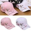Fashion Baseball Hat for Girl Embroidery Flower Hat Windproof Baseball Hat Breathable Sunproof Hat for Outdoor Activity