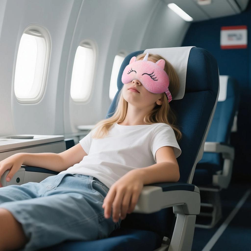 Cute Little Embroidered Plush Eye Mask, Light-blocking Sleep Eye, Ear Cute Eye Mask.