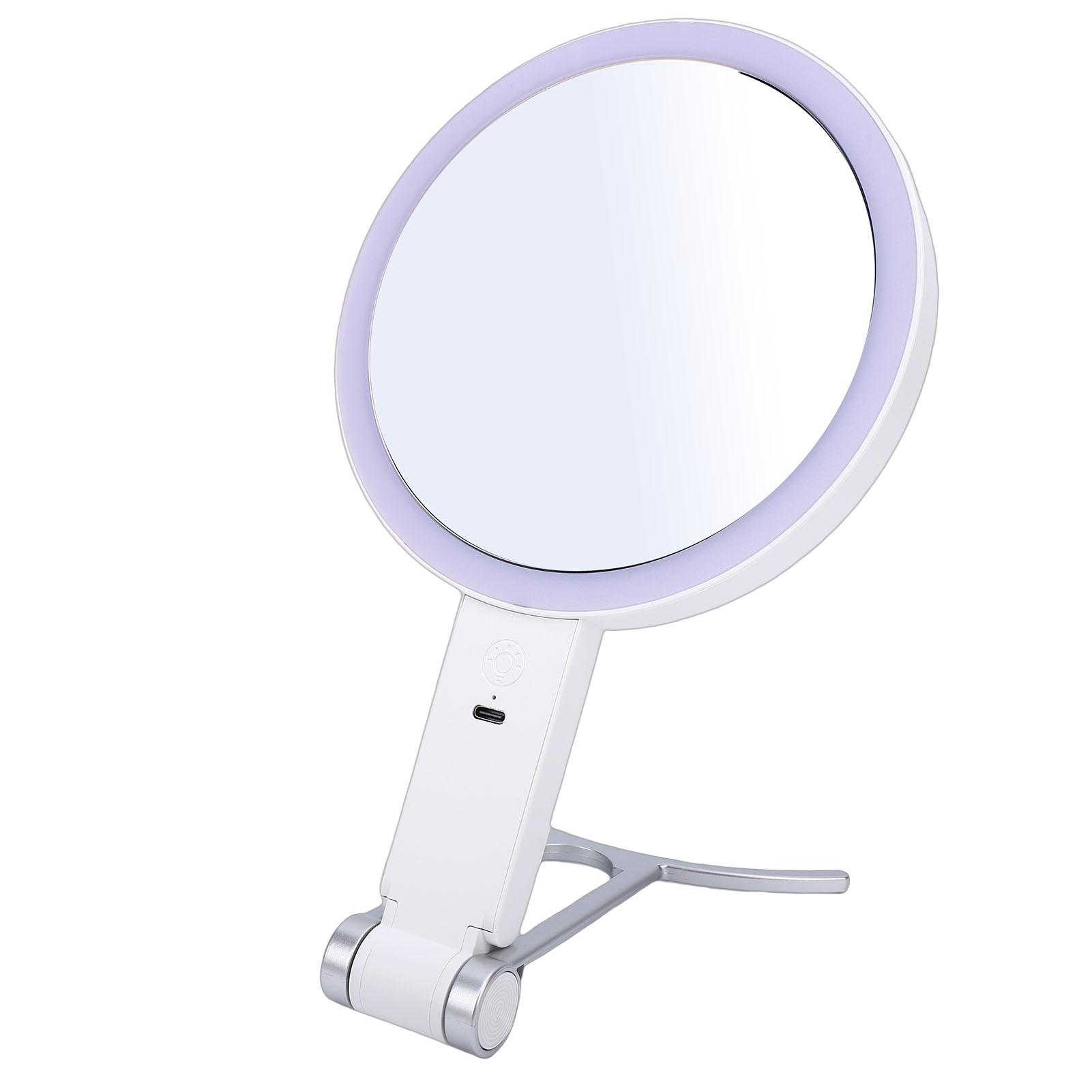 

30X Magnifying Mirror with Light C Shaped Stand Dual Sided Rechargeable Lighted Makeup Mirror