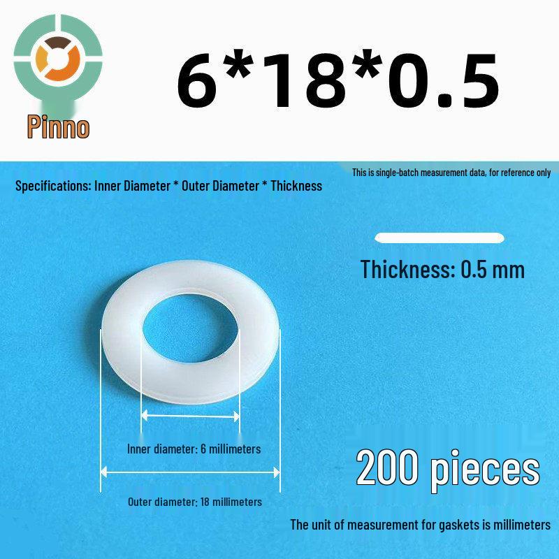 Thickened Nylon Plastic Flat Washer: Hard Plastic Gasket M2-M16