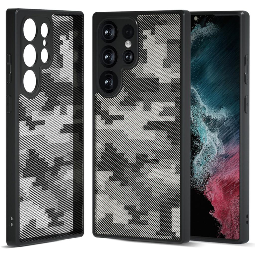 IBMRS priekš Samsung Galaxy S22 Ultra 5G telefona maciņš PC+TPU pretkritiena vāciņš