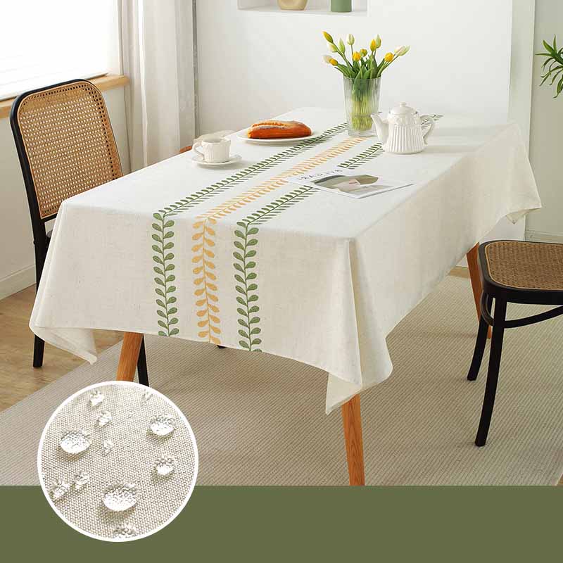 Thickened Imitation Cotton Linen Dining Household Square Wear-resistant Waterproof Oil Proof Tablecloth