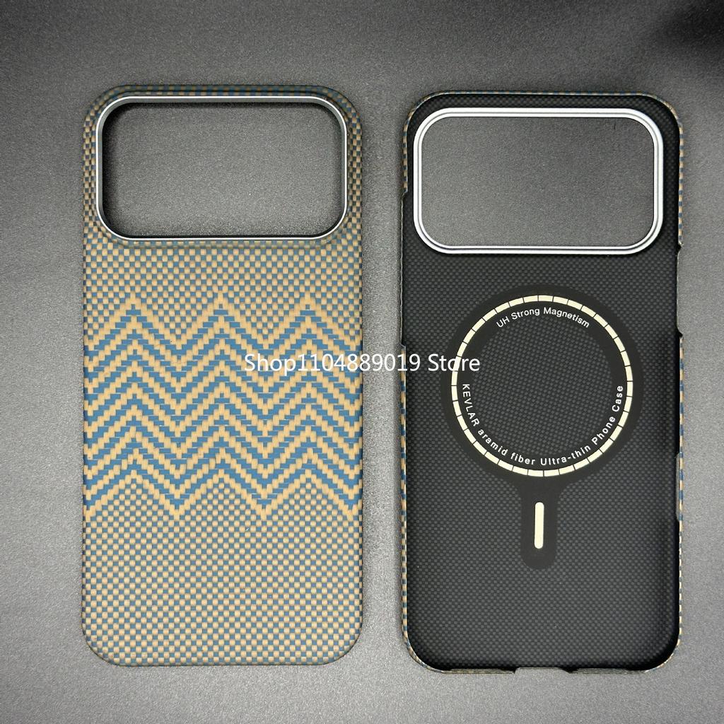 Real Carbon Fiber Case for iPhone 17 Air 16 15 Pro Max MagSafe Kevlar Phone Cover Aramid Fiber Tough Case for iPhone 16/15/14