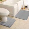 Yousheng 2 Buc/Set Covoraș de Baie Covor de Baie Fund Antiderapant 40x60cm 40x50cm Catifea Corală U-Formă Pătrat Pad de Baie