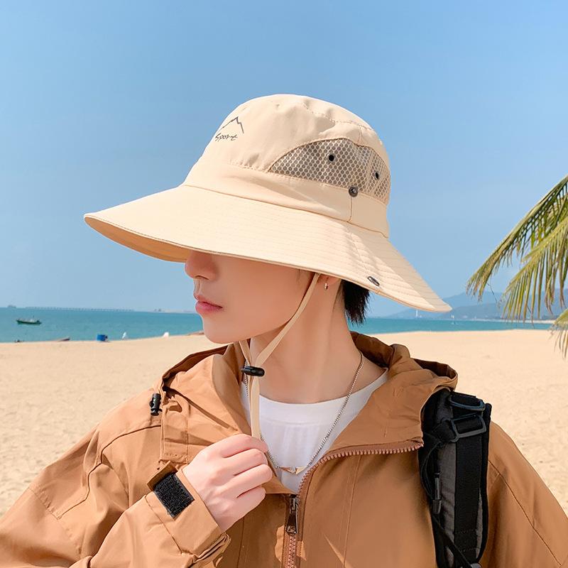 9238 Outdoor Mountaineering Fishing Sun Protection Sun Hat Summer Versatile Breathable Sun Hat Men's Big Eaves Bucket Hat