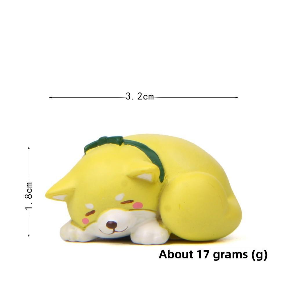 

Cartoon Shiba Inu Resin Figurine With Garden Theme For Office Decor And Collectors Gift Yellow