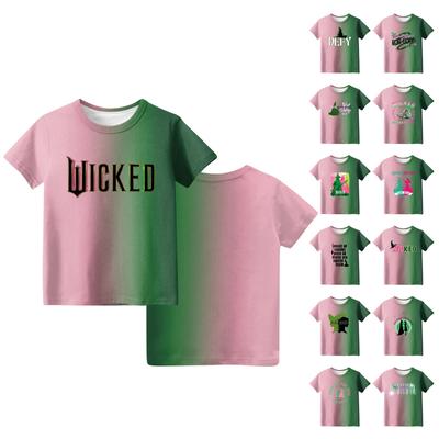 Boys And Girls Fashion Casual Collar Printed Short-sleeved Top