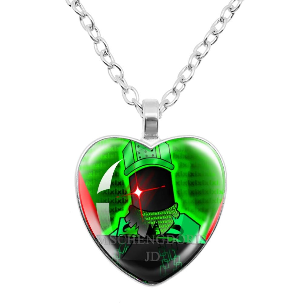 Game FORSAKEN 1x1x1x1 Cartoon Characters Funny MeMe Glass Heart Shape Pendant Necklace Jewelry Charm Collect Giftlry