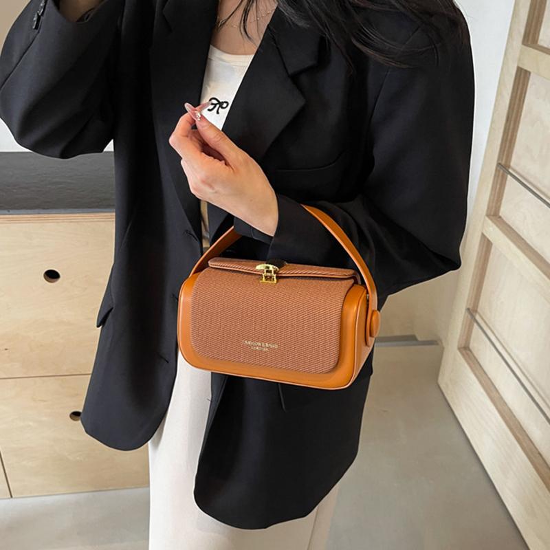 Stylish Vintage Mini Crossbody Bag with a Kiss Lock Featuring a Detachable Top Handle And a Square Design Perfect for Women AVE