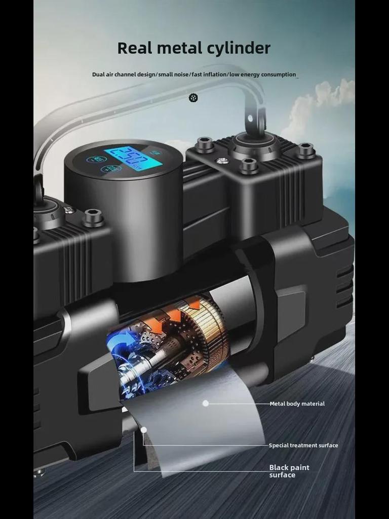 Digital Display Portable Mini Smart Electric Car Tire Air Pump with Lighting