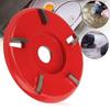 5 Teeth Arc Shaped Wood Cutting Disc Woodworking Angle Grinder Carving Polishing Tool(Red )