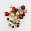 50pcs Multi-Color Christmas Tree Ornaments: Mixed-Style Plastic Balls