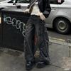 Women's Black Gothic Baggy Cargo Jeans Harajuku Oversize Denim Trousers Y2k 90s Vintage Emo Jean Pants Trashy Clothes