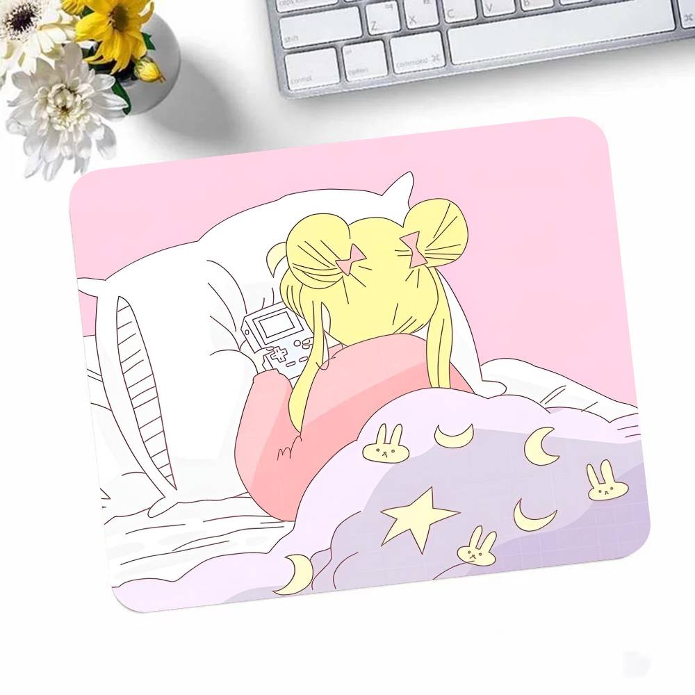 Anime Mousepad Small LockEdge Mouse Pad For Gamers Computer Desk Pad Rectangular S-Sailors Moons Anti-slip Rubber