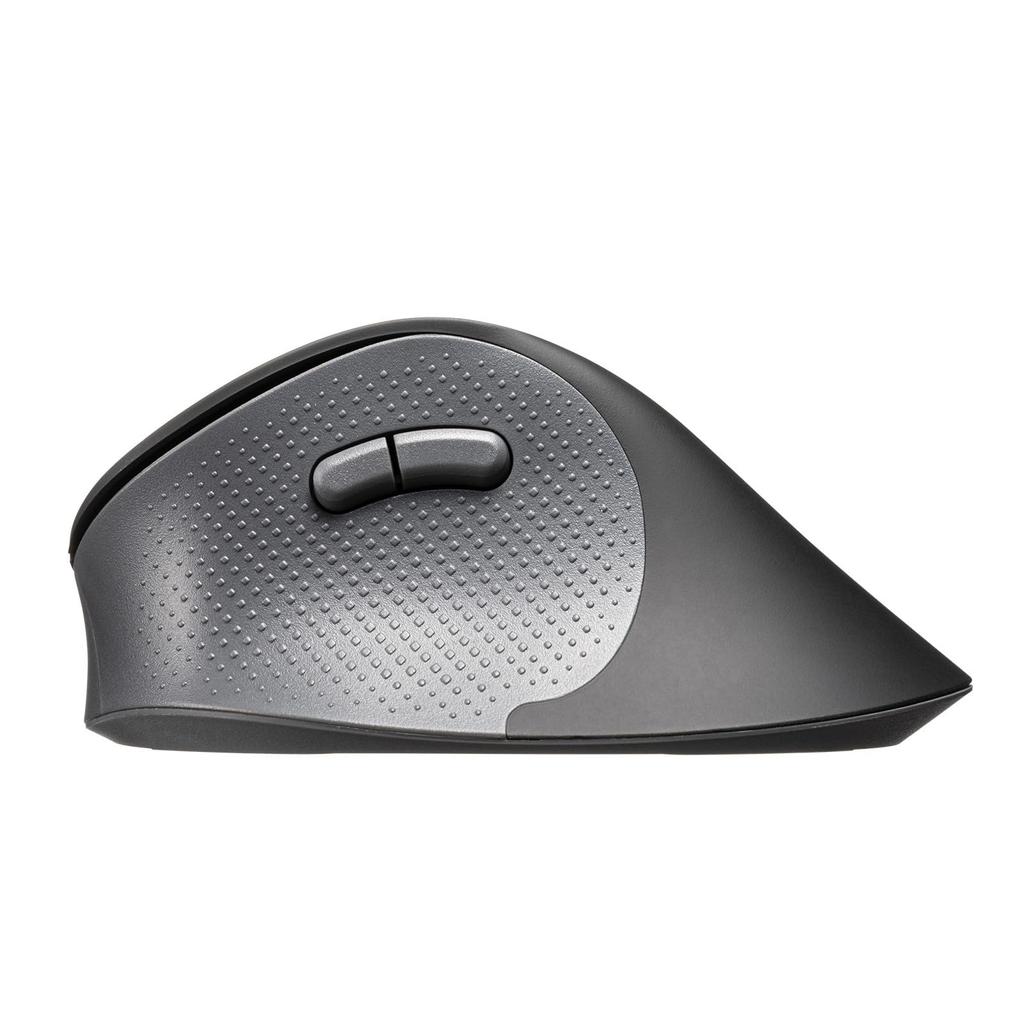 Sanwa Supply Silent Wireless Ergonomic Mouse (2.4GHz Wireless, 58mm Height) MA-EWBS528LBK