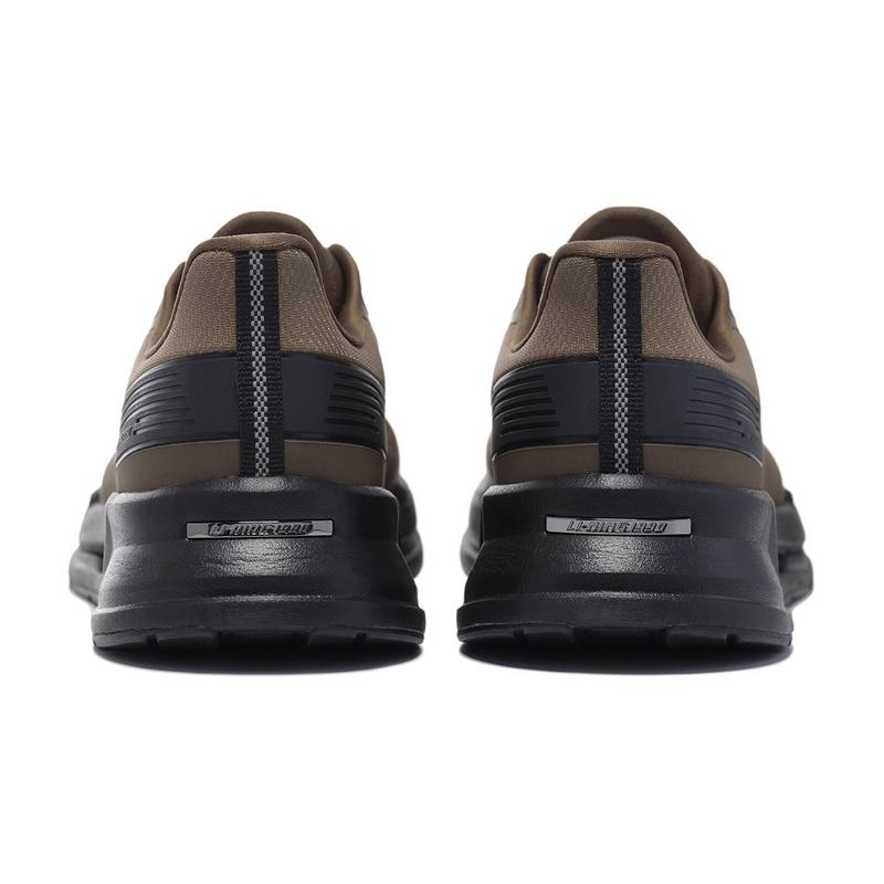 Li-Ning 1990 Série Commuting Duxing Sports Sapatos Casuais Confortáveis de Cano Baixo para Estilo de Vida Sapatos Casuais Masculinos Marrom-Faia ALLU015-1