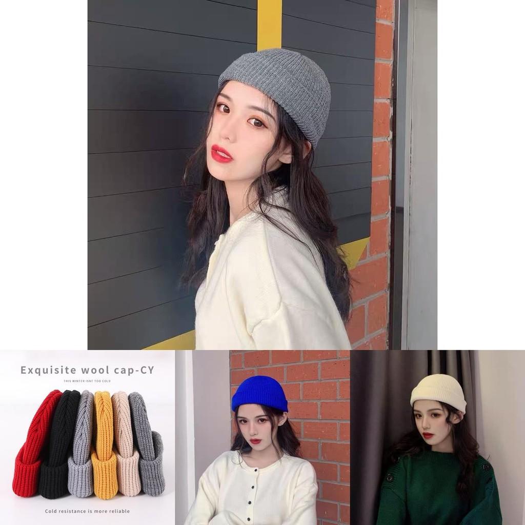 Fashionable Unisex Cotton Knit Beanie Winter Warmth Round Top Cap