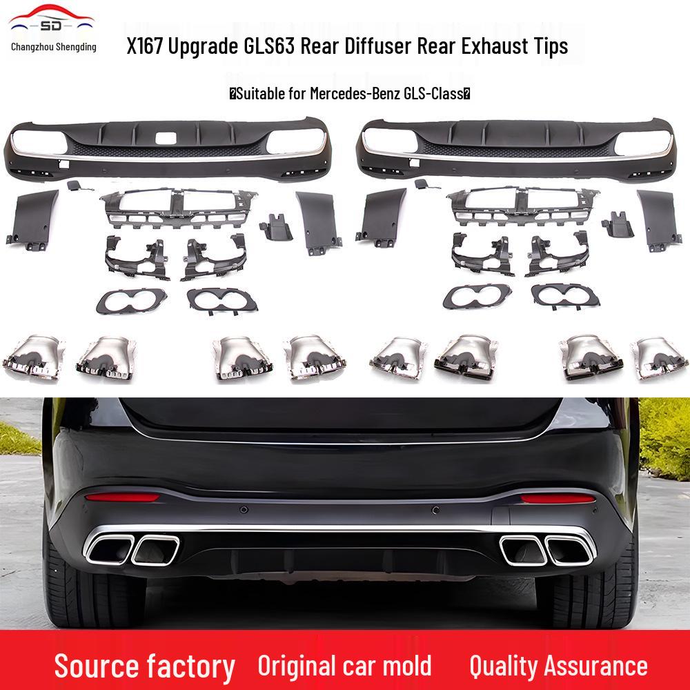 Mercedes-Benz GLS-Class X167 (2019+) Rear Diffuser Tailpipes Upgrade Kit for GLS63