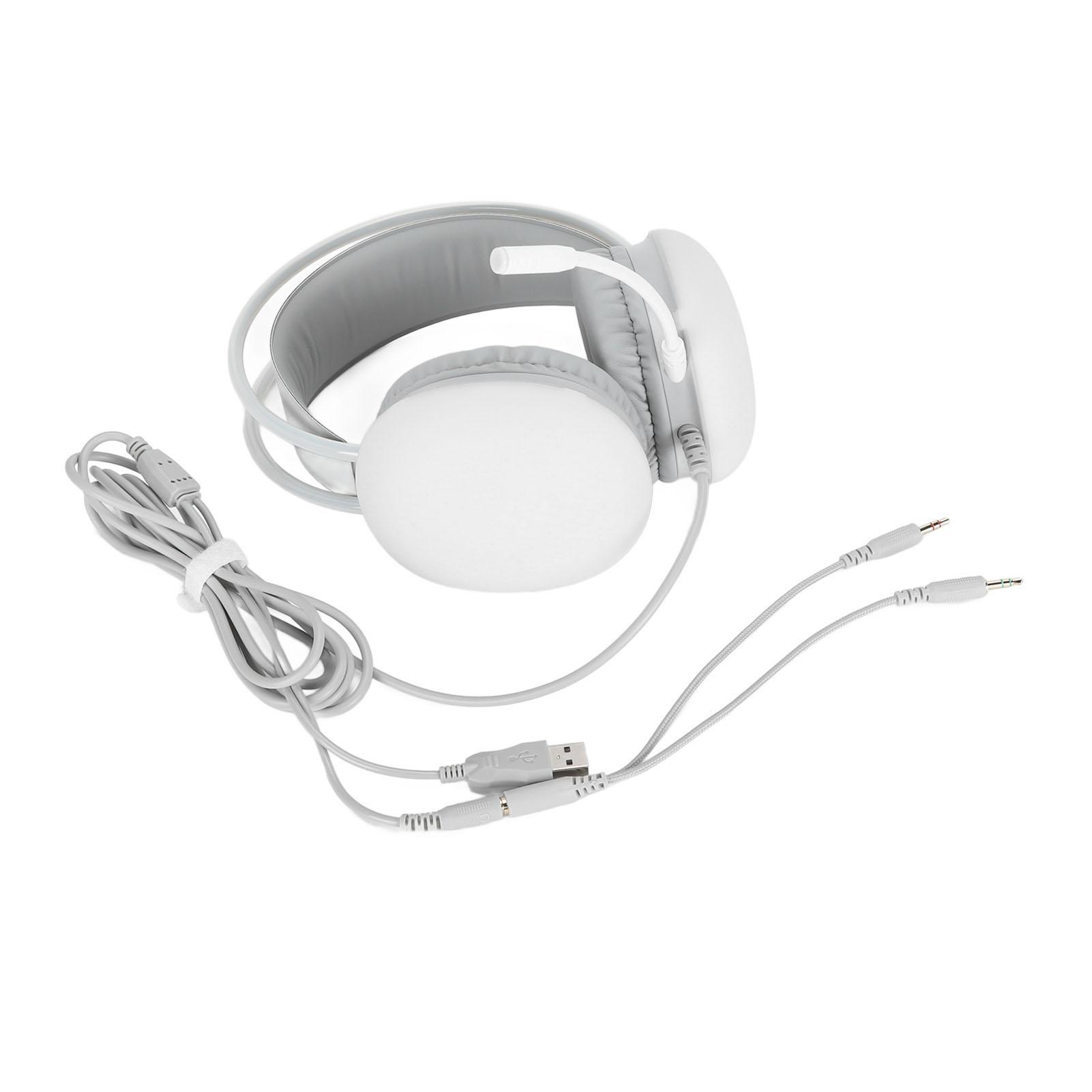 

RGB игровая гарнитура с микрофоном шумоподавление USB 3,5 мм эргономичная проводная игровая гарнитура с