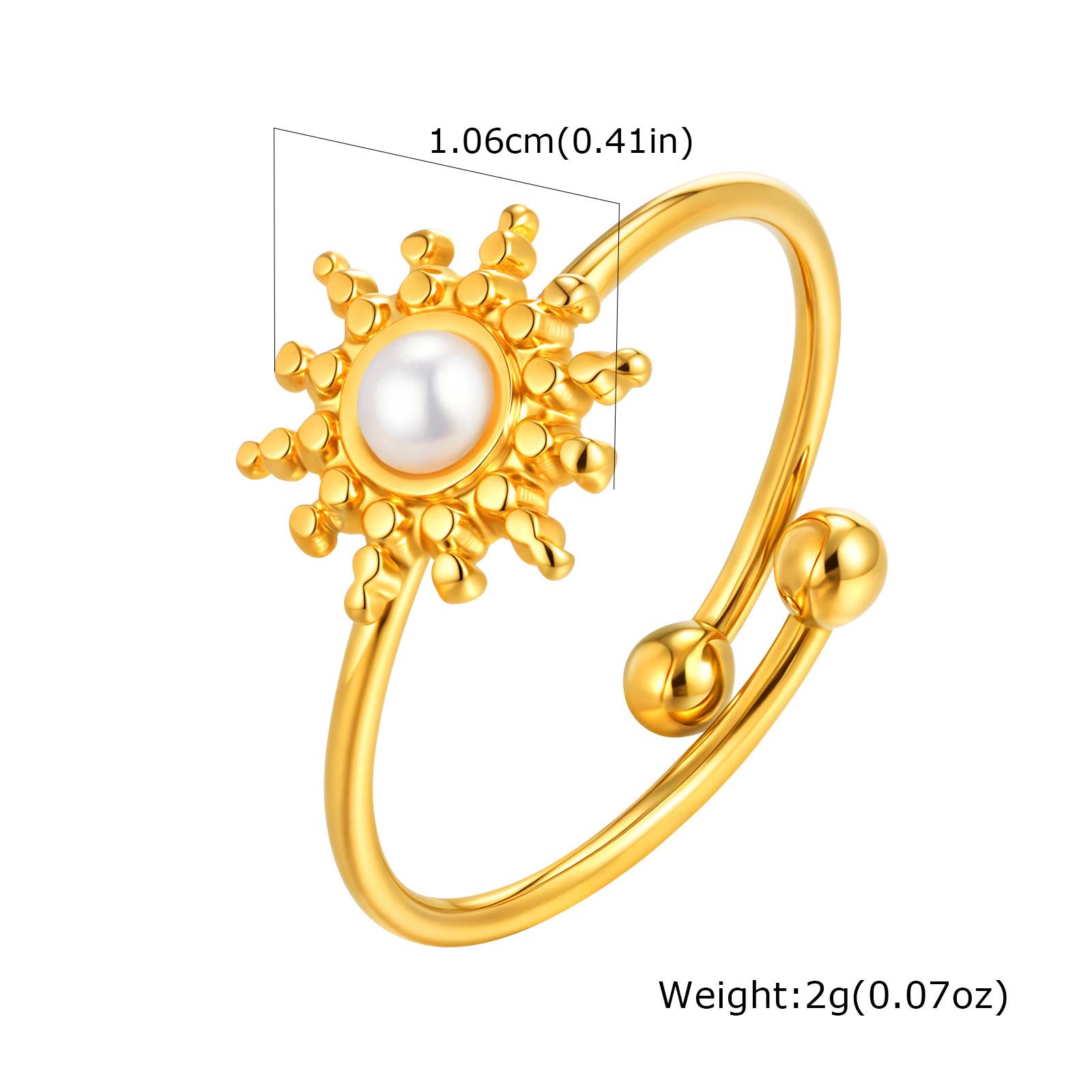 

Vnox Stainless Steel Sun Turquoise Opal Rings For Women Gold Color Oval Round Opal Rings Aesthetic Ring Jewelry Wedding Party