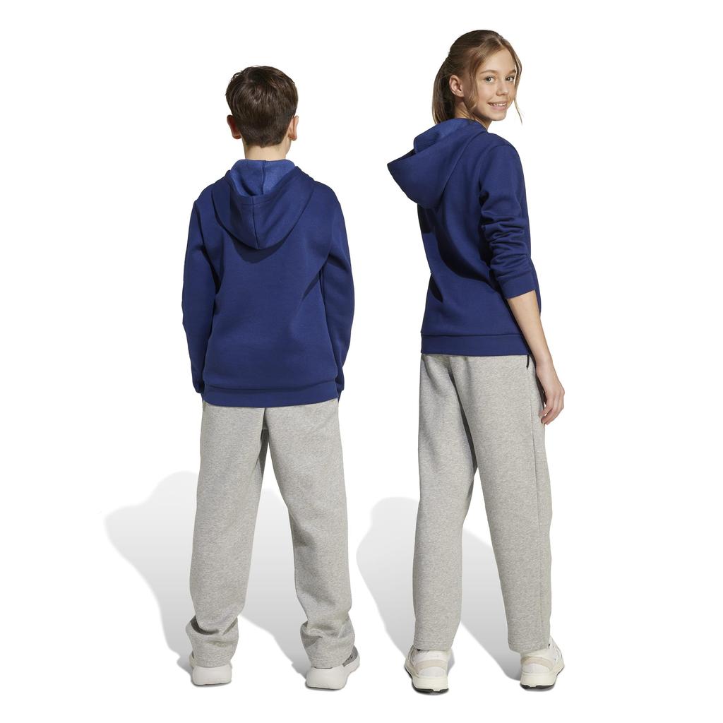 Dětské tepláky Adidas Essentials CLGT Fleece středně šedé velikost 160, unisex, KLH27, melírované/černé (JW2386),