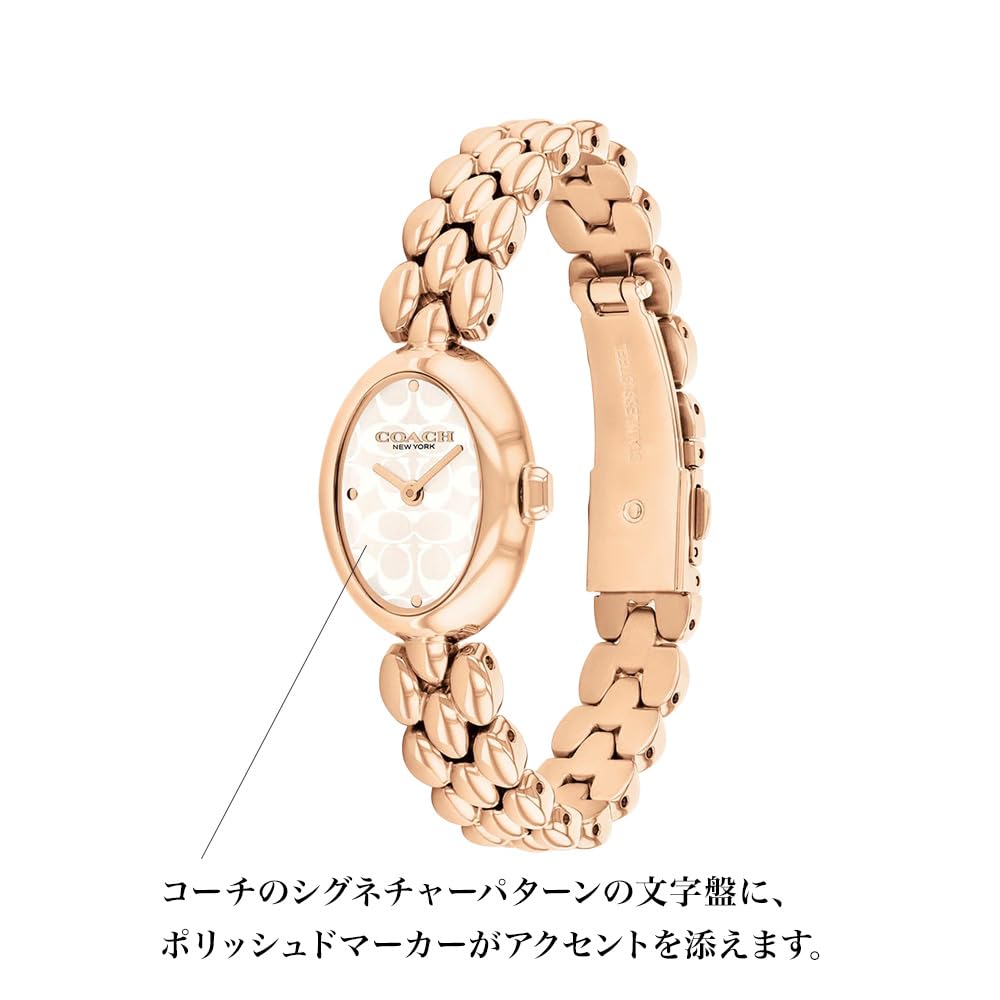 Uhr SAMMY Roségoldenes Zifferblatt Edelstahlarmband 14504437 [Coach][Autorisierter Import] Damen