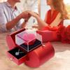 Eternal Flower Apples Christmas Gift Box Rose Flower Birthday Party Valentine's Day Gifts Forever Love Jewelry Box Holder