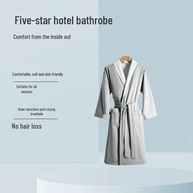 Luksusowy Szybkoschnący Szlafrok Unisex: Długie, Wodochłonne i Odprowadzające Pot na Wiosnę/Jesień