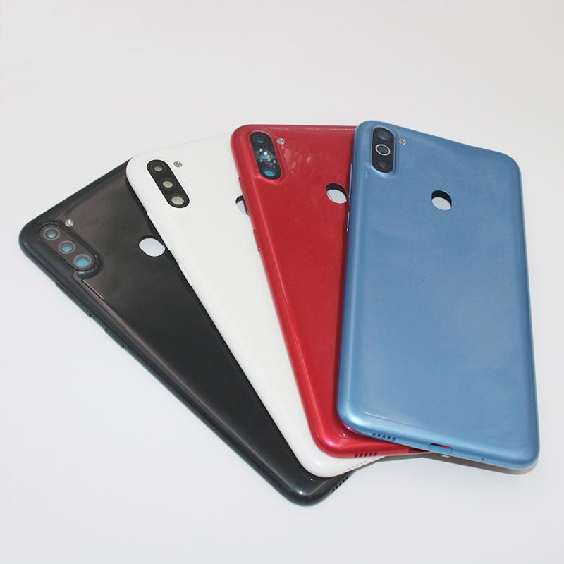 Battery Back Cover For Samsung Galaxy A11 A 11 A115F Rear Housing Case Panel Replace Part With Glass Camera Lens +Logo