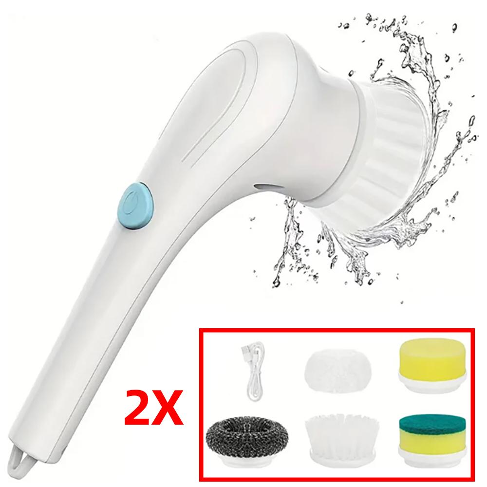 Electric Scrubber Rotary Brush for Kitchen Bathroom Sink Spin Cleaning Supplies Home Appliances Useful Tools