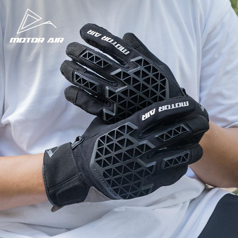 New Motorcycle Gloves Riding Gears Summer Breathable Grid Leather Joint Protection Equipment Non-slip Wear-resistan Touch Screen