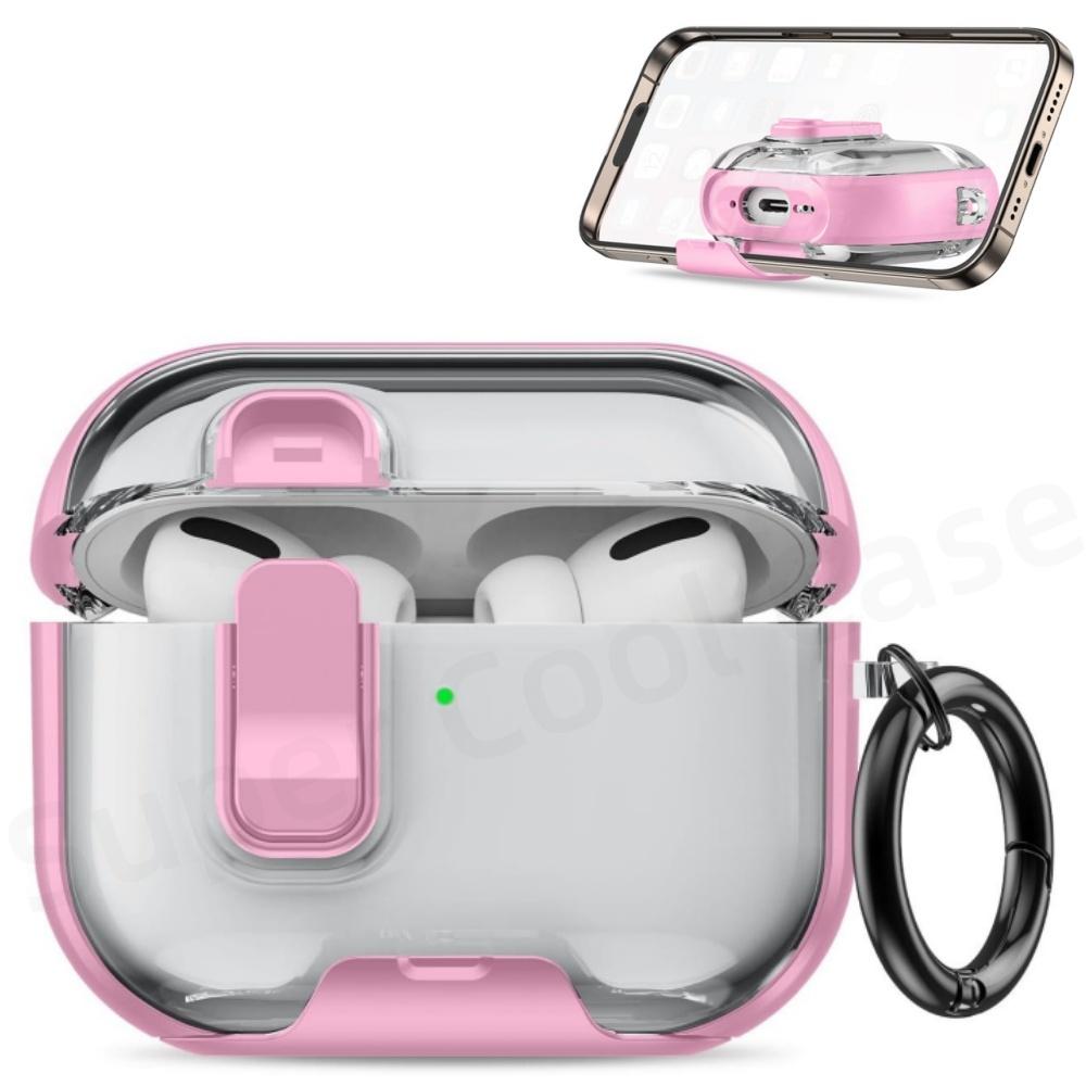 For AirPods Pro 3 Case 2025 with Phone Stand&Cleaner Kit Protective Cover for AirPods Pro 3 with Keychain for Airpods Pro 3 Case