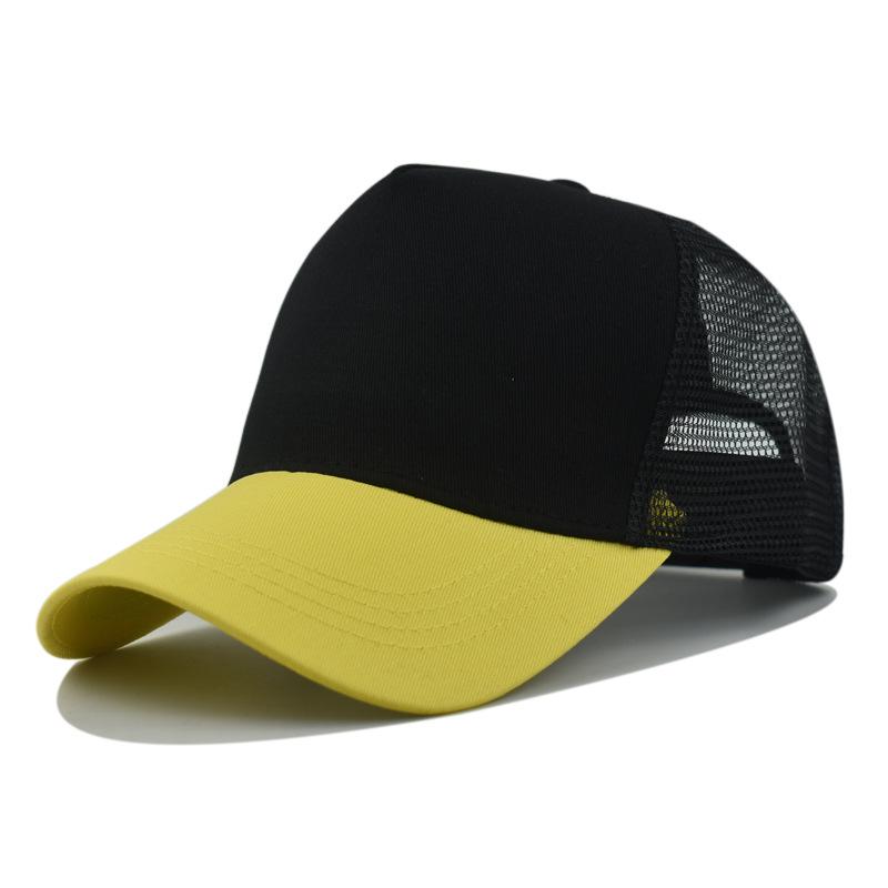 Custom Logo Basic Color Matching 5 Panel Mesh Hat For Women Summer Sunshade Breathable Baseball Caps Outdoor Sport Truck Dad Cap